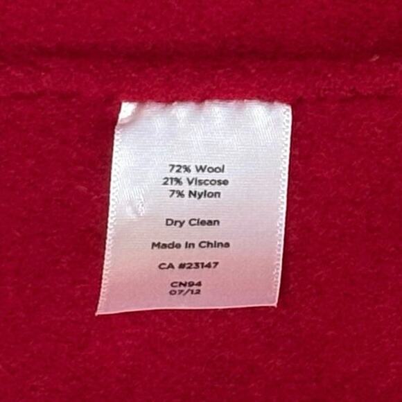 Talbot's Petite Double Faced Wool Swing-Style Blazer Women's 10P | Red | EUC - Picture 9 of 12